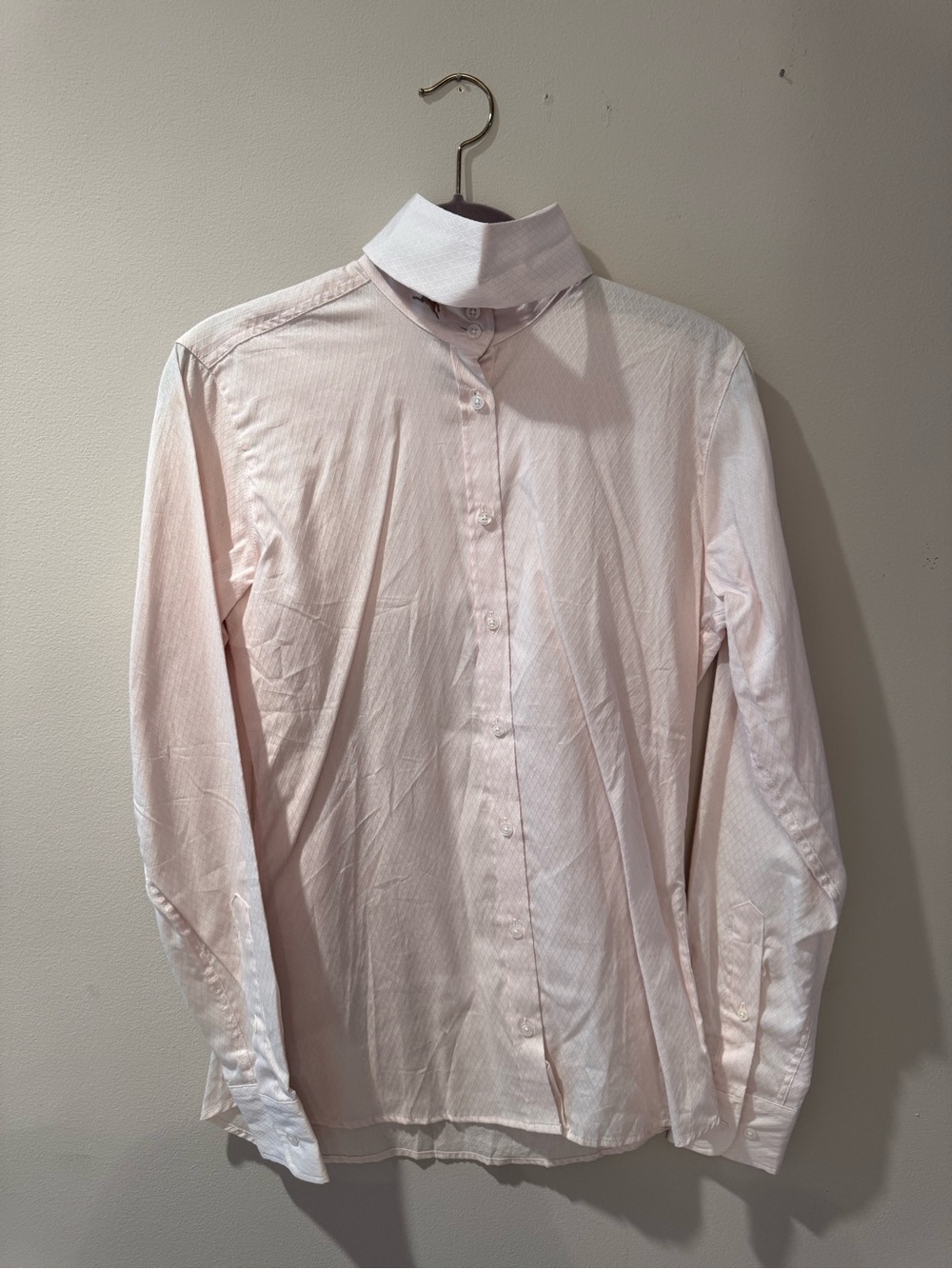 RJ Classics Prestige Pink Cotton Equestrian Show Shirt Size 34